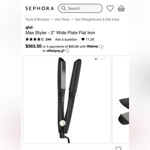 NIB ghd Max Styler - 2" Wide Plate Flat Iron